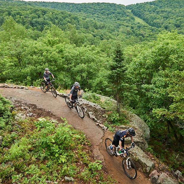 Mountain bike trails on Mont Sainte-Marie